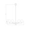 Z-Lite Leila Chandelier, 6-Light, 44 In.W x 10.75 In.H, Matte Black/White Linen 744-44R-MB - alternate 7
